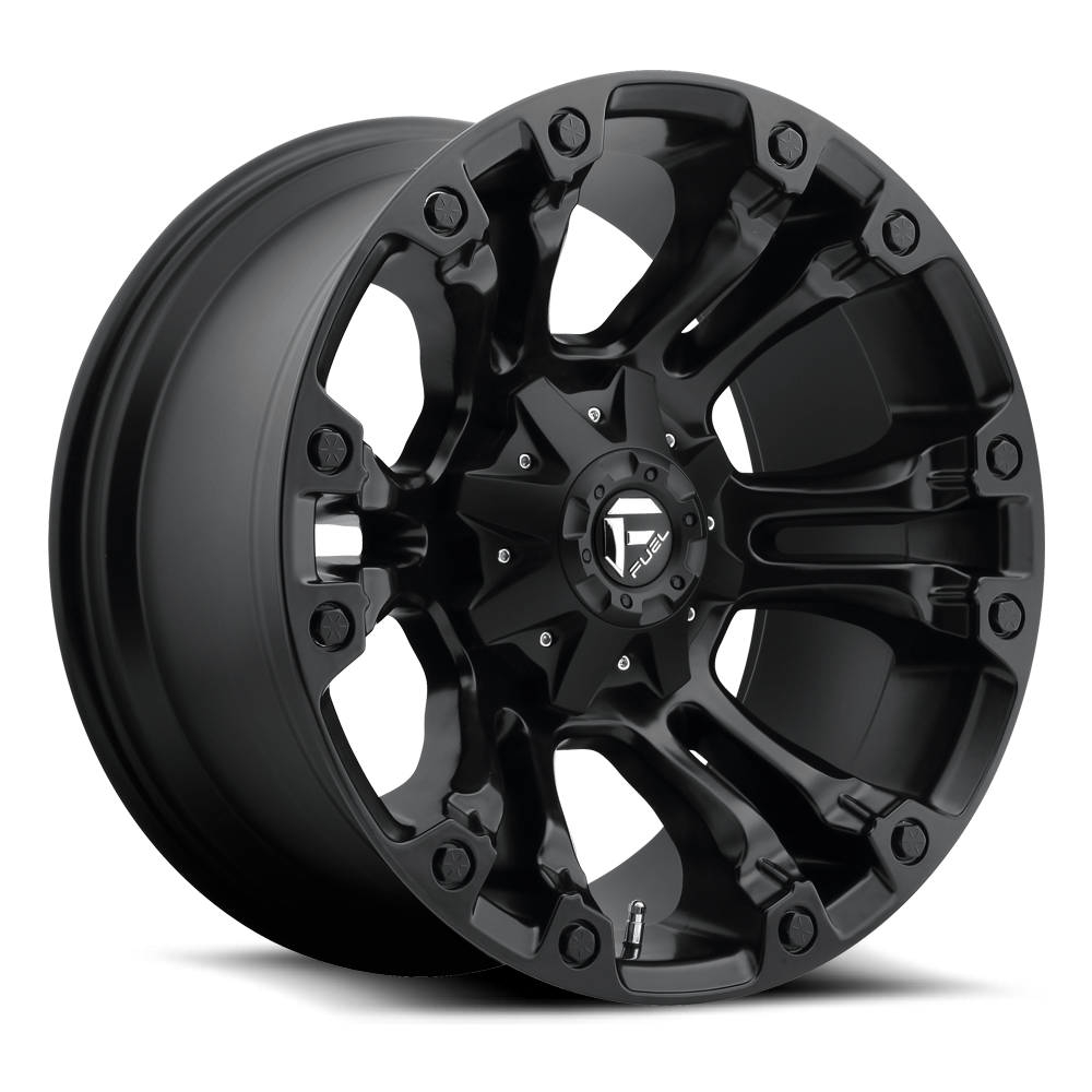 4 Llantas Vapor  D560 18x9 6X135/139 Negra F150/Silverado - Fuel