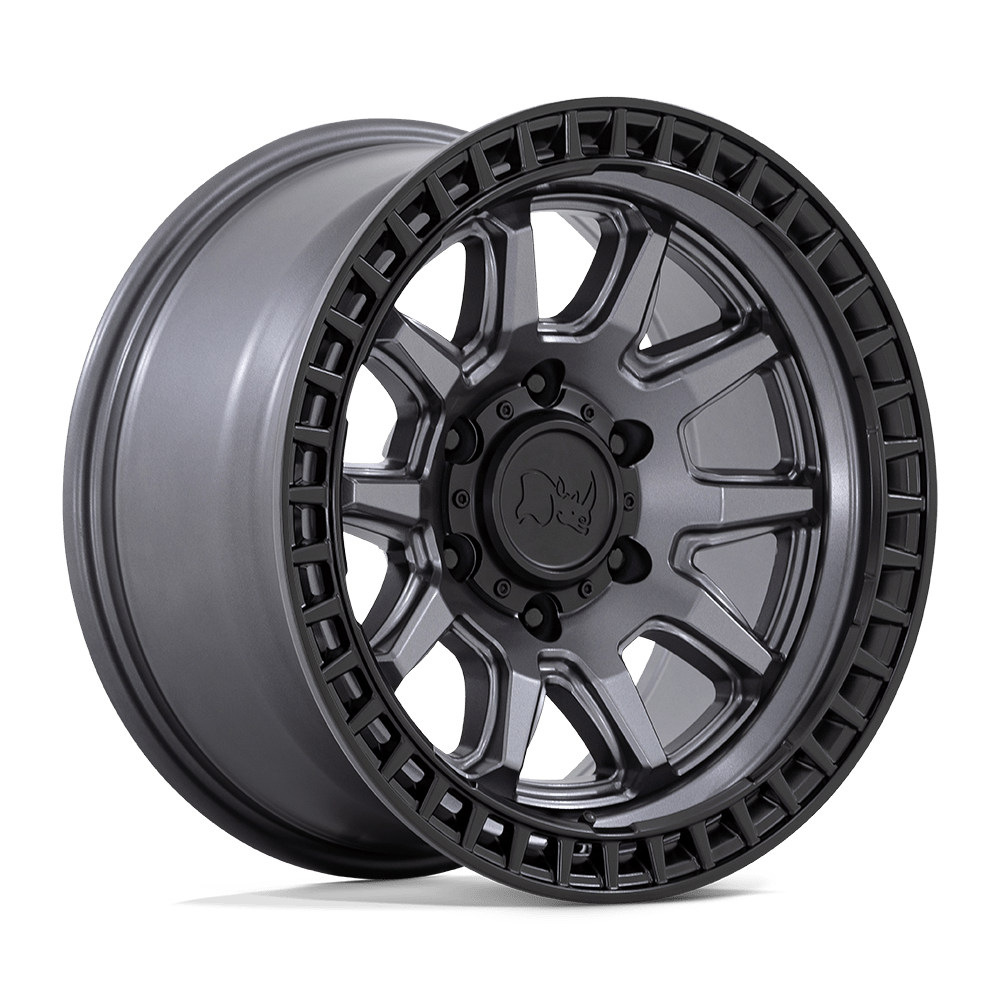 4 Llantas Calico 17x8,5 6x139 Mate GunMetal w/ Matte Black Lip - Black Rhino - DOBLETRACCION