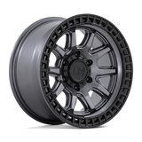 4 Llantas Calico 17x8,5 6x139 Mate GunMetal w/ Matte Black Lip - Black Rhino