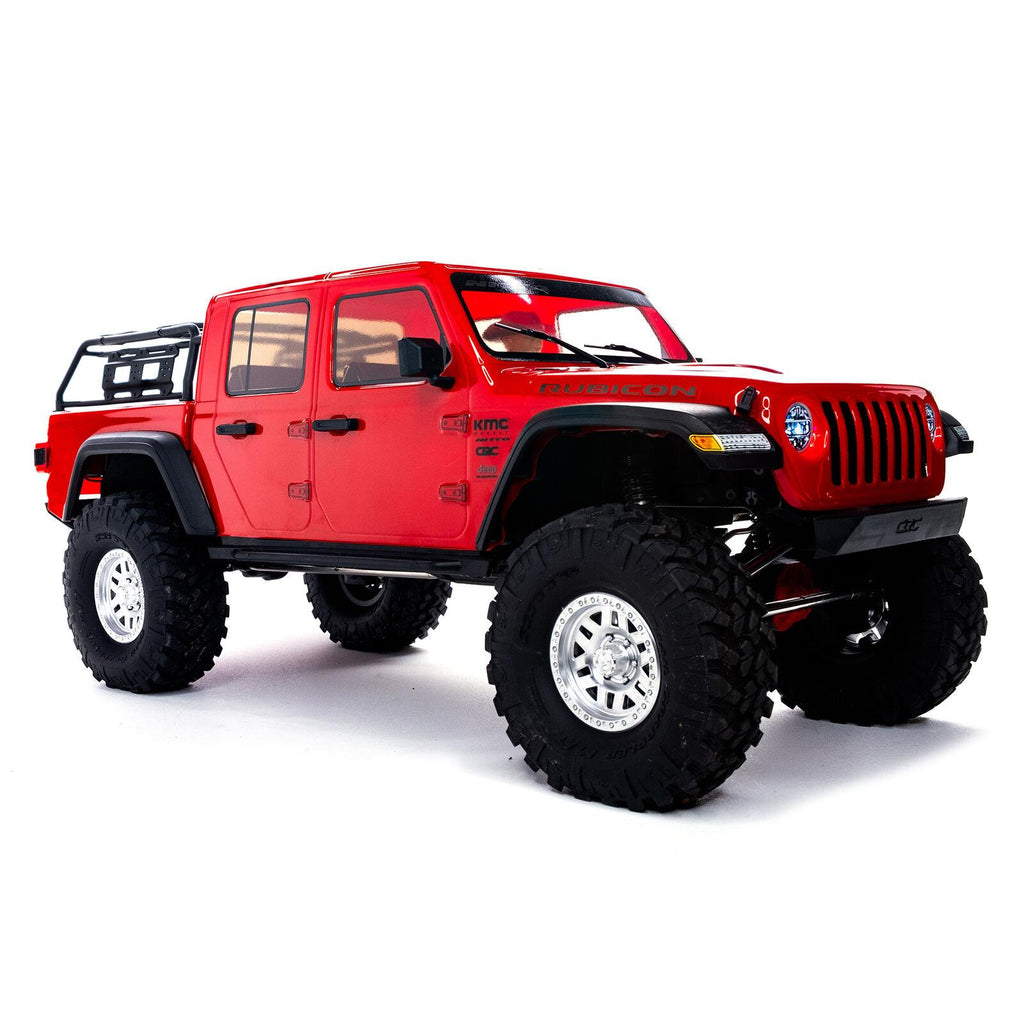 Auto a Control Remoto RC Jeep Wrangler Gladiator JT 1/10 4WD Rojo - Axial