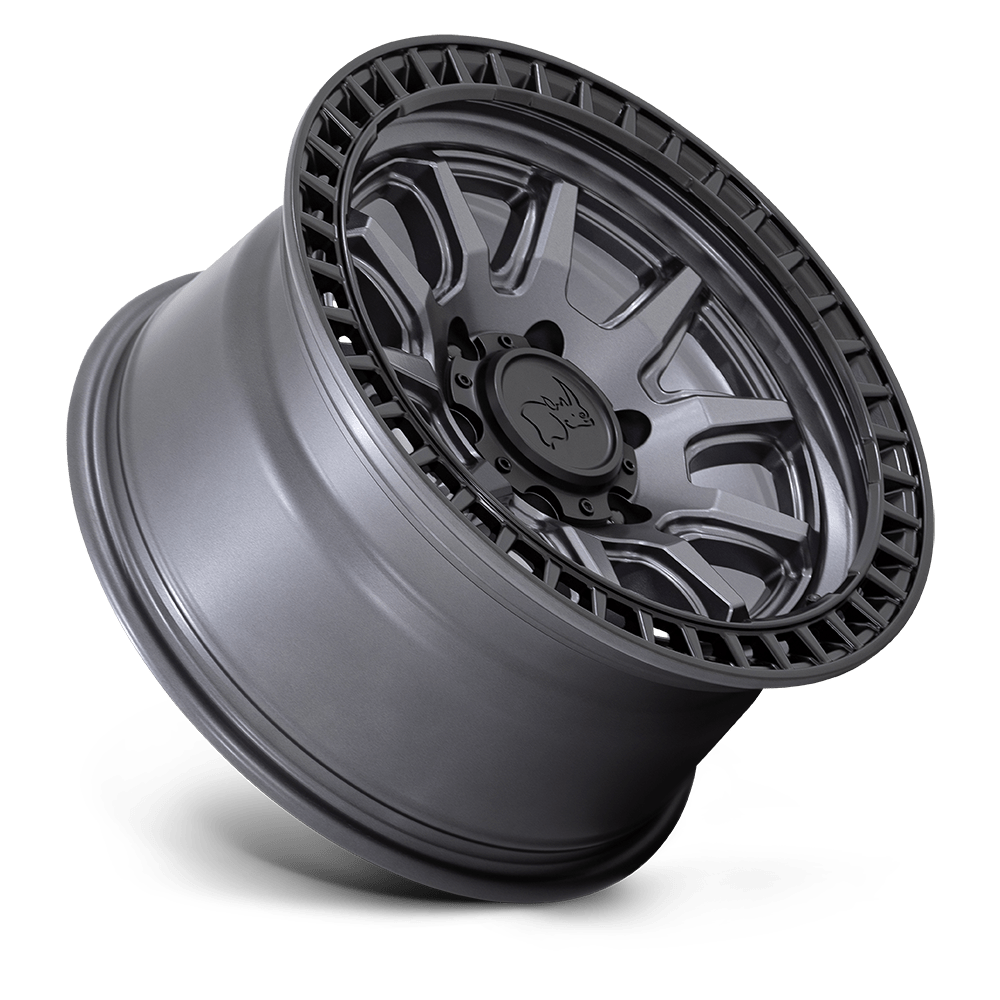 4 Llantas Calico 17x8,5 6x139 Mate GunMetal w/ Matte Black Lip - Black Rhino - DOBLETRACCION