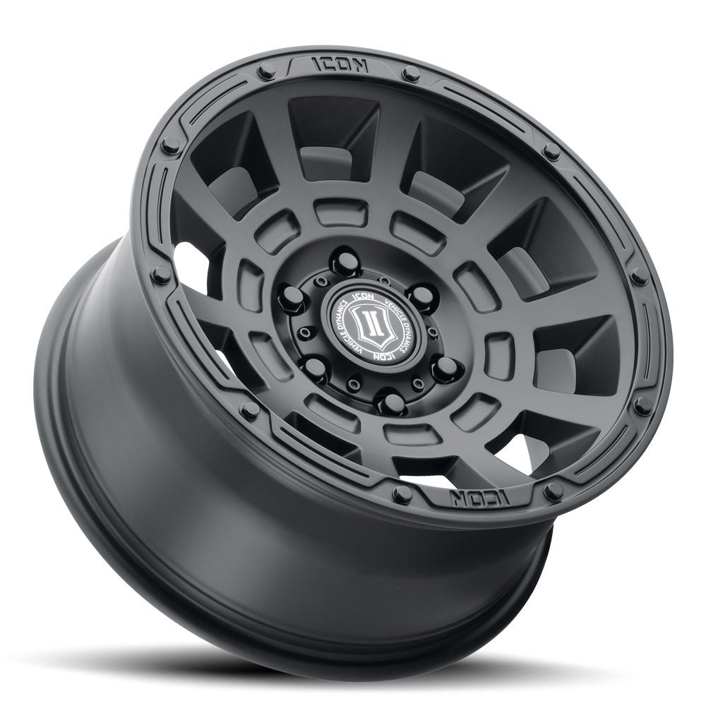 4 Llantas Thrust 17x8.5 6x139 SMK SAT Black - Icon Alloys - DOBLETRACCION