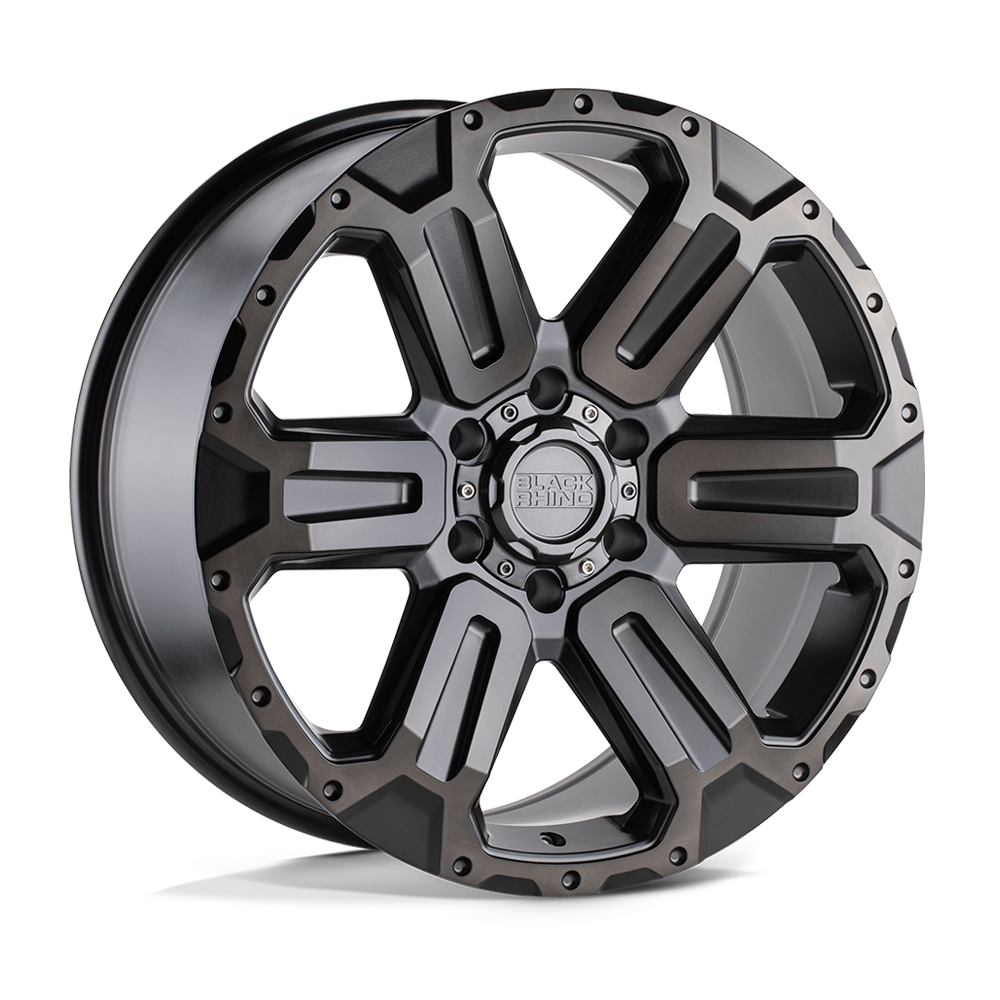 4 Llantas Wanaka 17X8.5 6X139 Matte GunMetal with Brushe - Black Rhino - DOBLETRACCION
