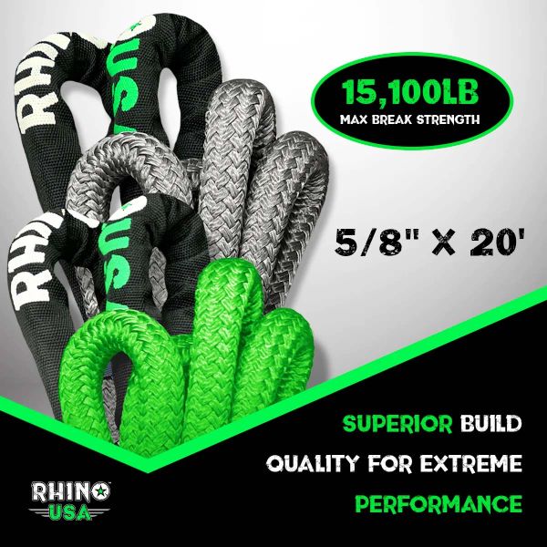 Cuerda de Recuperación Kinetic de 1,6 cm x 610 cm + Bolso HD - Rhino USA