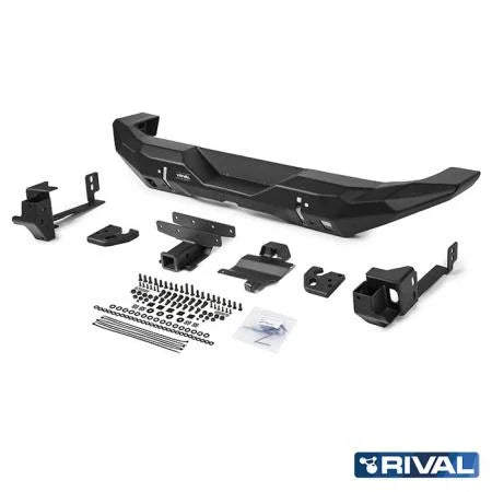 Parachoque Trasero Completo de Aluminio Jeep Wrangler JL (19+) - Rival 4x4 - DOBLETRACCION