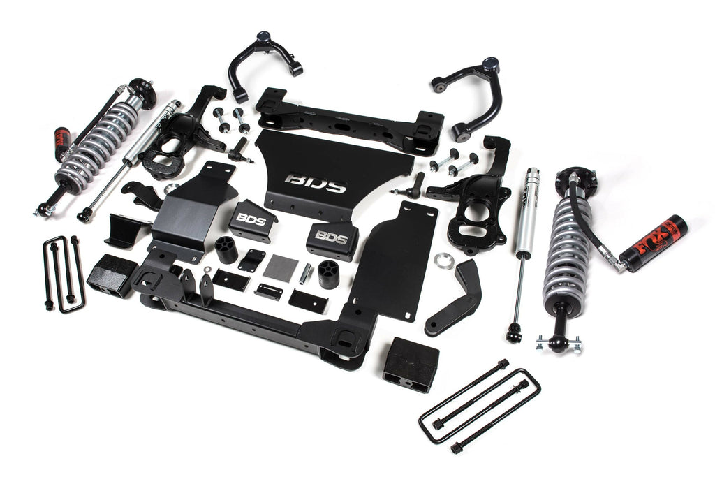 Kit de levante 4" con amortiguadores Fox 2.5 con reservorio Chevrolet Silverado TrailBoss (19+) - BDS - DOBLETRACCION