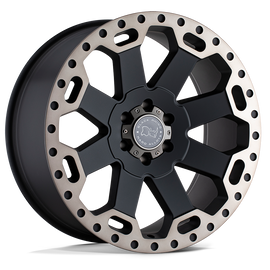 4 Llantas Warlord 18X9 6X139 Matte Black with Machine - Black Rhino - DOBLETRACCION