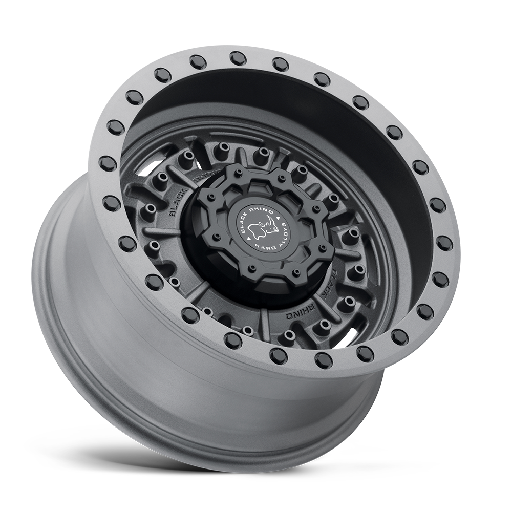 4 Llantas Abrams 17x8.5 6x139/-18 Textured Matte Gunmetal - Black Rhino