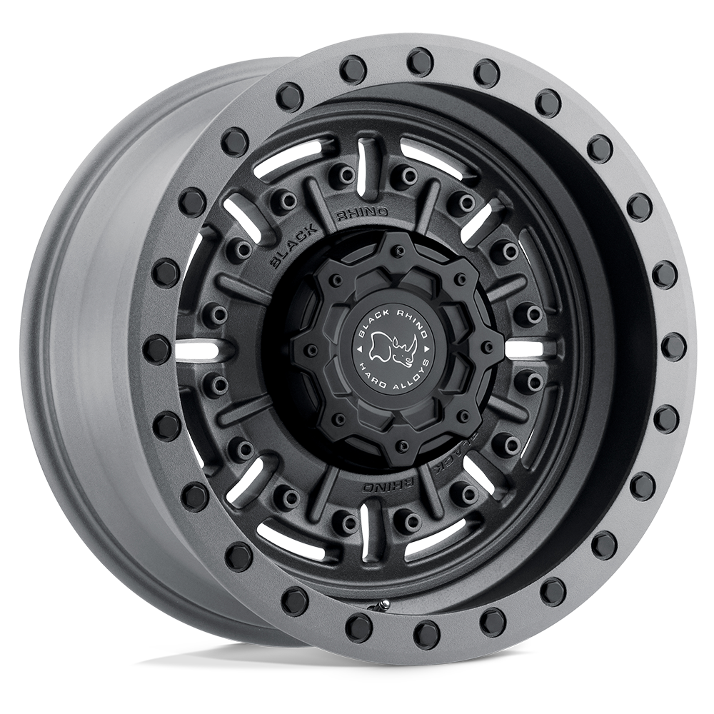 4 Llantas Abrams 17x8.5 6x139/-18 Textured Matte Gunmetal - Black Rhino