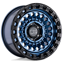 Cargar imagen en el visor de la galería, 4 Llantas Sentinel 17X8.5 6X139 Cobalt Blue with Black Lip - Black Rhino - DOBLETRACCION