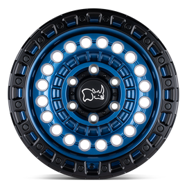 4 Llantas Sentinel 17X8.5 6X139 Cobalt Blue with Black Lip - Black Rhino - DOBLETRACCION