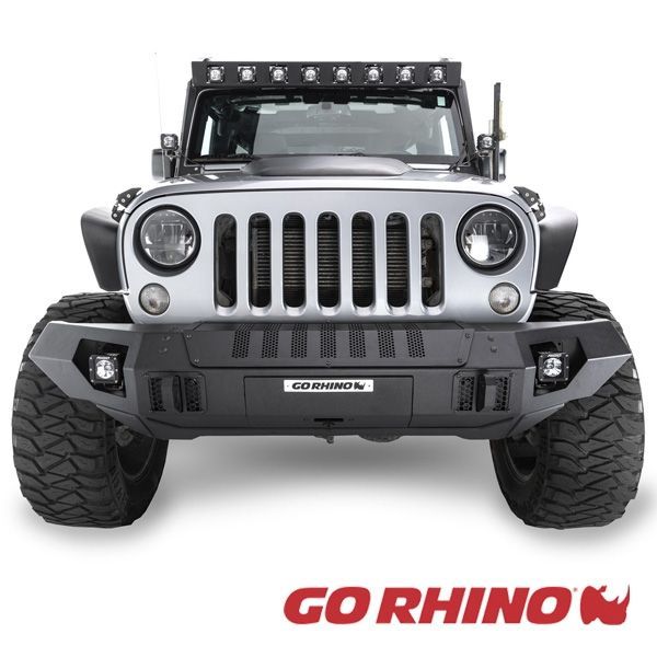 Bumper Delantero Trailine Straight Winch Ready Jeep Gladiator JT (19+) - Go Rhino