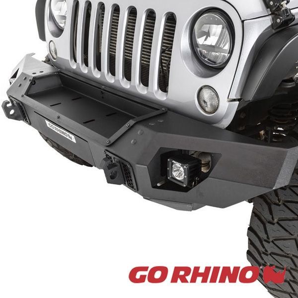 Bumper Delantero Trailine Straight Winch Ready Jeep Gladiator JT (19+) - Go Rhino