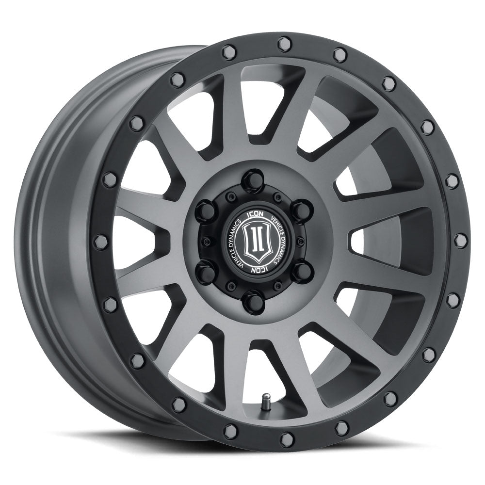 4 Llantas Compression 17x8.5 6x139 Titanium - Icon Alloys - DOBLETRACCION