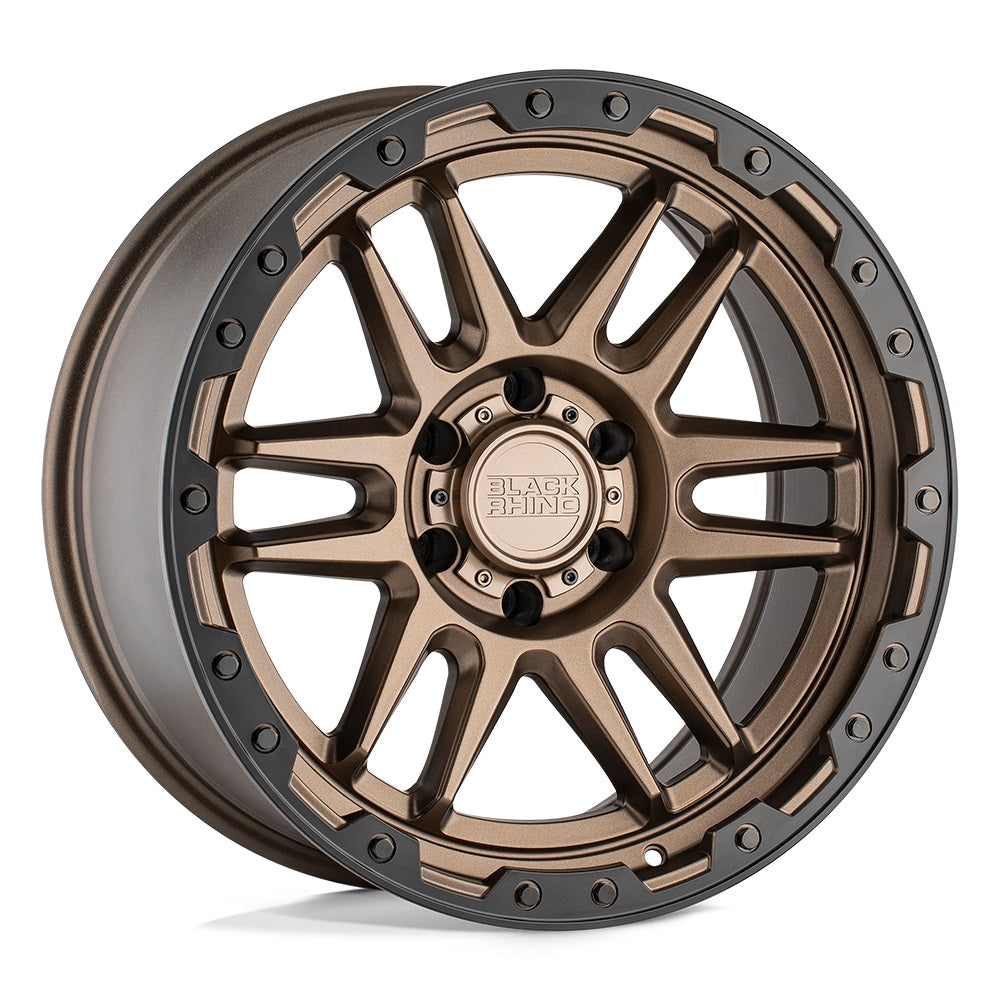 4 Llantas Apache 17X8.5 6X139  Matte Bronze with Black Lip - Black Rhino - DOBLETRACCION