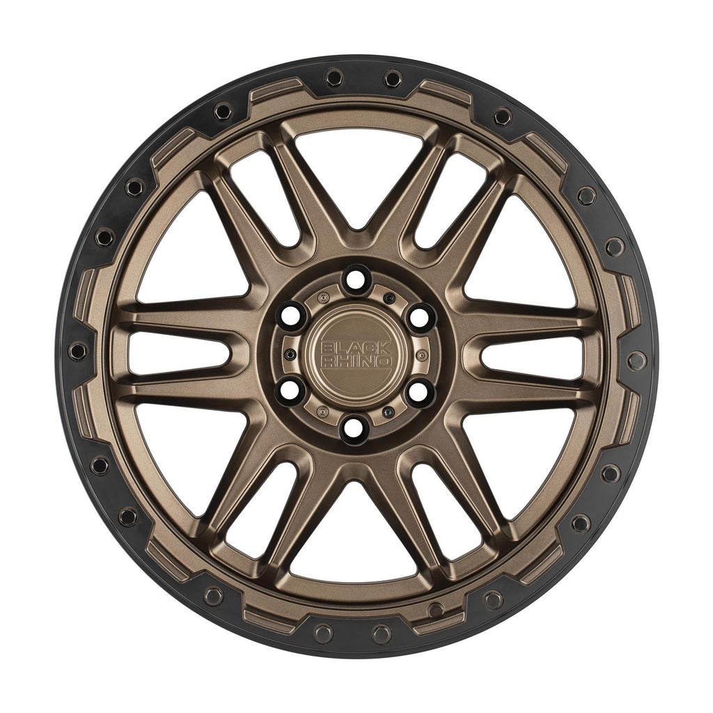 4 Llantas Apache 17X8.5 6X139  Matte Bronze with Black Lip - Black Rhino - DOBLETRACCION