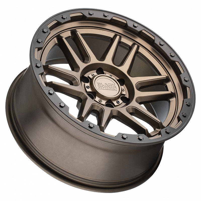 4 Llantas Apache 17X8.5 6X139  Matte Bronze with Black Lip - Black Rhino - DOBLETRACCION