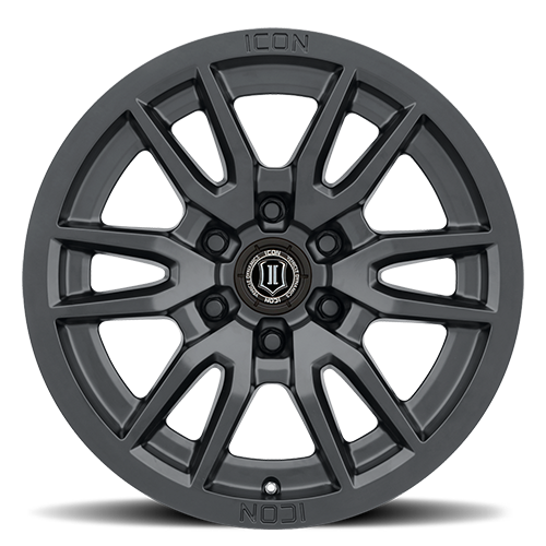 4 Llantas Vector 6 17X8.5 6X139 Satin Black - Icon Alloys