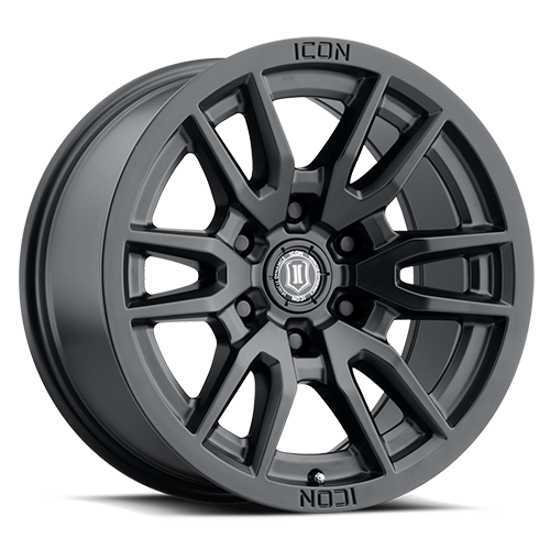 4 Llantas Vector 6 17X8.5 6X139 Satin Black - Icon Alloys