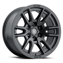 Cargar imagen en el visor de la galería, 4 Llantas Vector 6 17X8.5 6X139 Satin Black - Icon Alloys