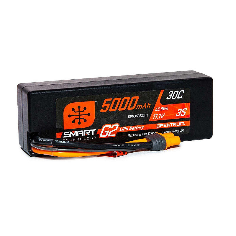 Batería 11.1V 5000mAh 3S 30C Smart G2 Hardcase LiPo Battery IC3 Spektrum - Axial