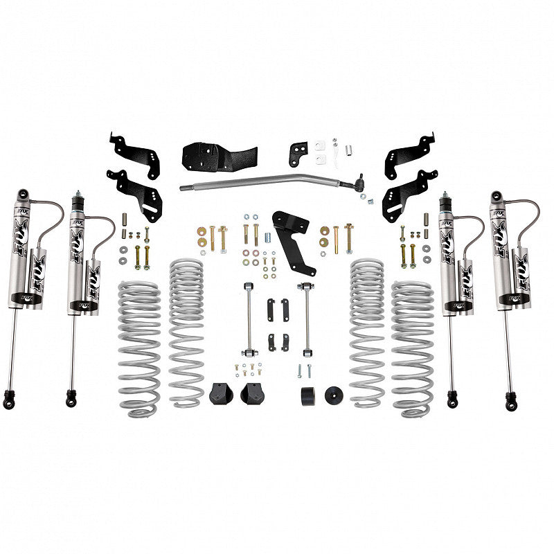 Kit de Levante 3.5 Con Amortiguadores FOX 2.0 con Reservorio Jeep Wrangler JK (07-18) - Rubicon Express + FOX - DOBLETRACCION