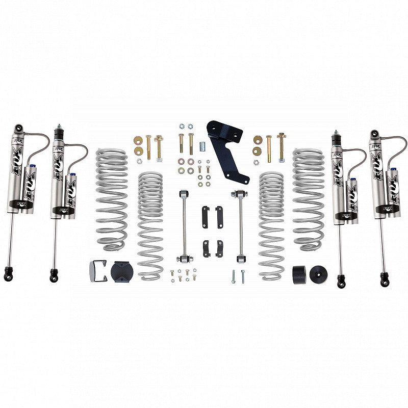 Kit de Levante 2.5 Con Amortiguadores FOX 2.0 con Reservorio Ajustable Jeep Wrangler JK (07-18) - Rubicon Express + FOX - DOBLETRACCION
