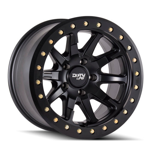 4 Llantas DT2 9304 17x9 6x139 Matte Black - Dirty Life - DOBLETRACCION