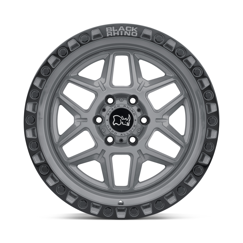 4 Llantas Kelso 17x9 6x139/-12 Battleship gray w/black - Black Rhino