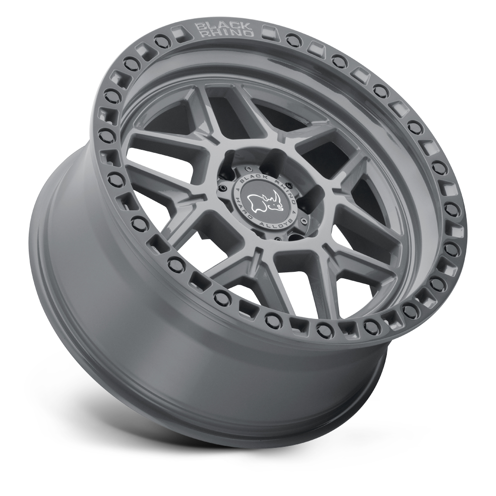 4 Llantas Kelso 17x9 6x139/-12 Battleship gray w/black - Black Rhino