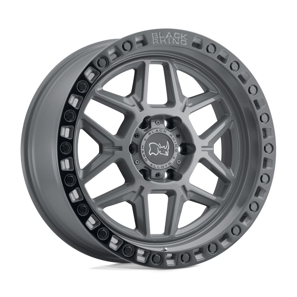 4 Llantas Kelso 17x9 6x139/-12 Battleship gray w/black - Black Rhino