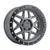 4 Llantas Kelso 17x9 6x139/-12 Battleship gray w/black - Black Rhino