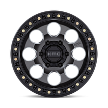 Cargar imagen en el visor de la galería, 4 llantas KM550 17x9 6x139 Riot Anthracite W/Satin Black Lip - KMC Wheels