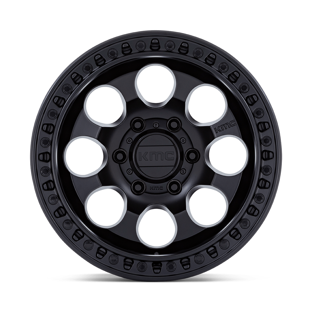 4 llantas KM550 18x9 6x139 Riot Anthracite W/Satin Black Lip - KMC Wheels