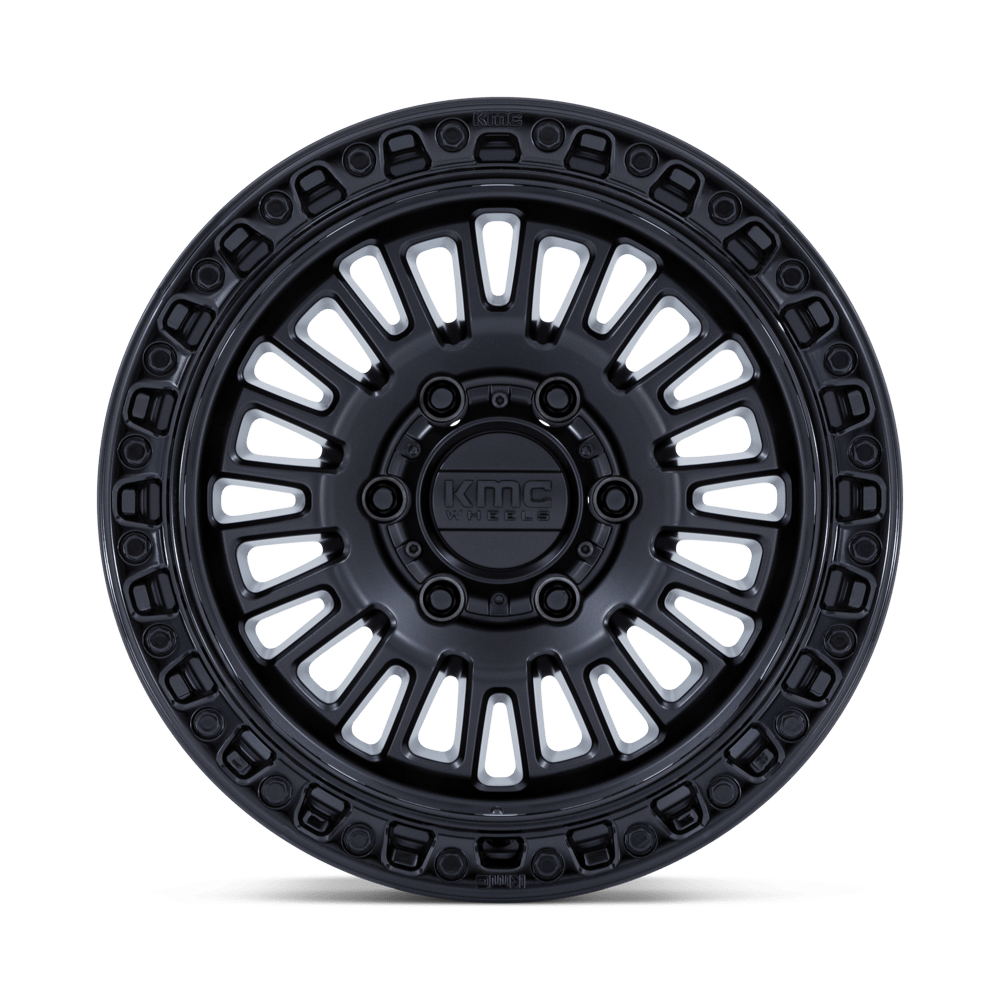 4 llantas KMC 554 17x8.5 6x139 Aztec Matte Black W/Gloss Black - KMC Wheels
