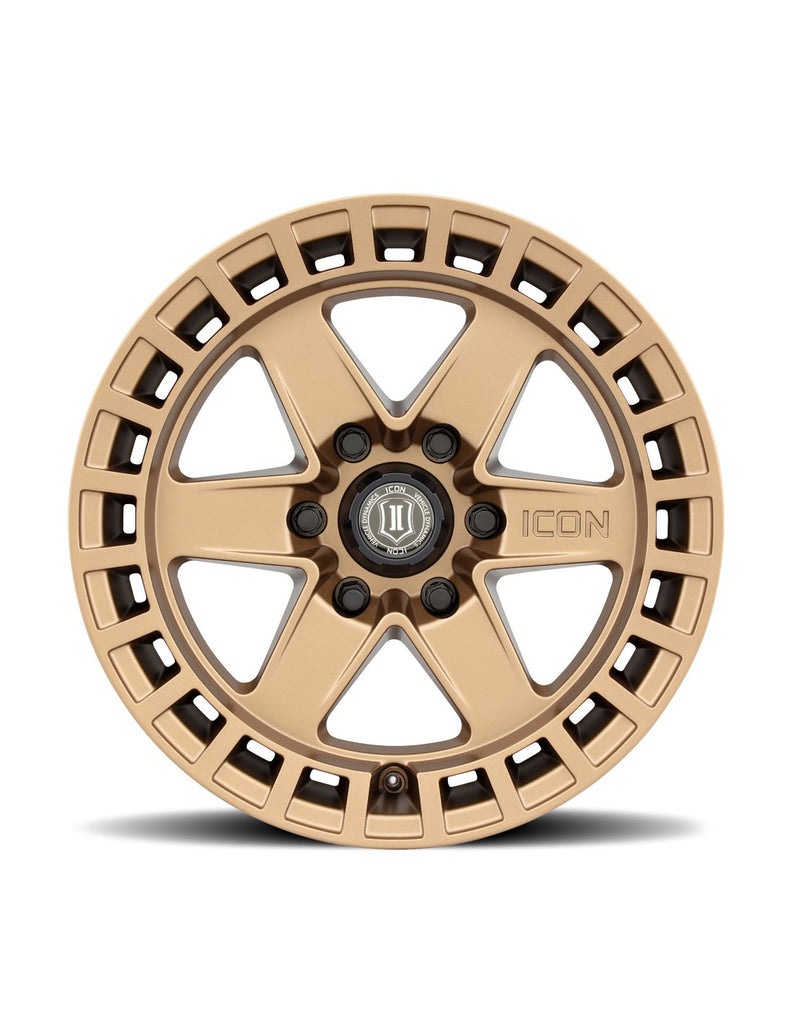 4 Llantas Raider 17X8.5" 6X139 Satin Brass - Icon Alloys