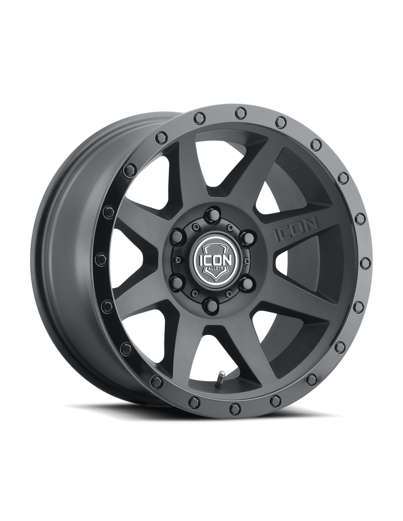 4 Llantas Rebound 17X8.5" 6X139 Double Black - Icon Alloys