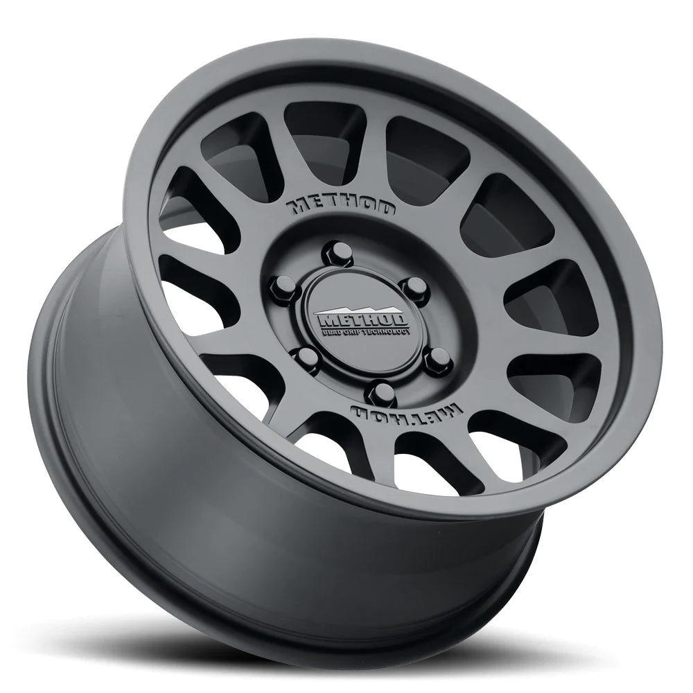 4 Llantas 703 17x9" 6x139 Matte Black BeadGrip - Method Wheels - DOBLETRACCION