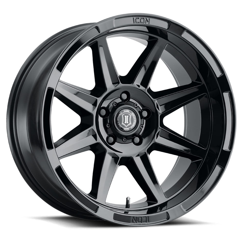 4 Llantas Bandit 20x10 6x139 GLOSS Black - Icon Alloys - DOBLETRACCION