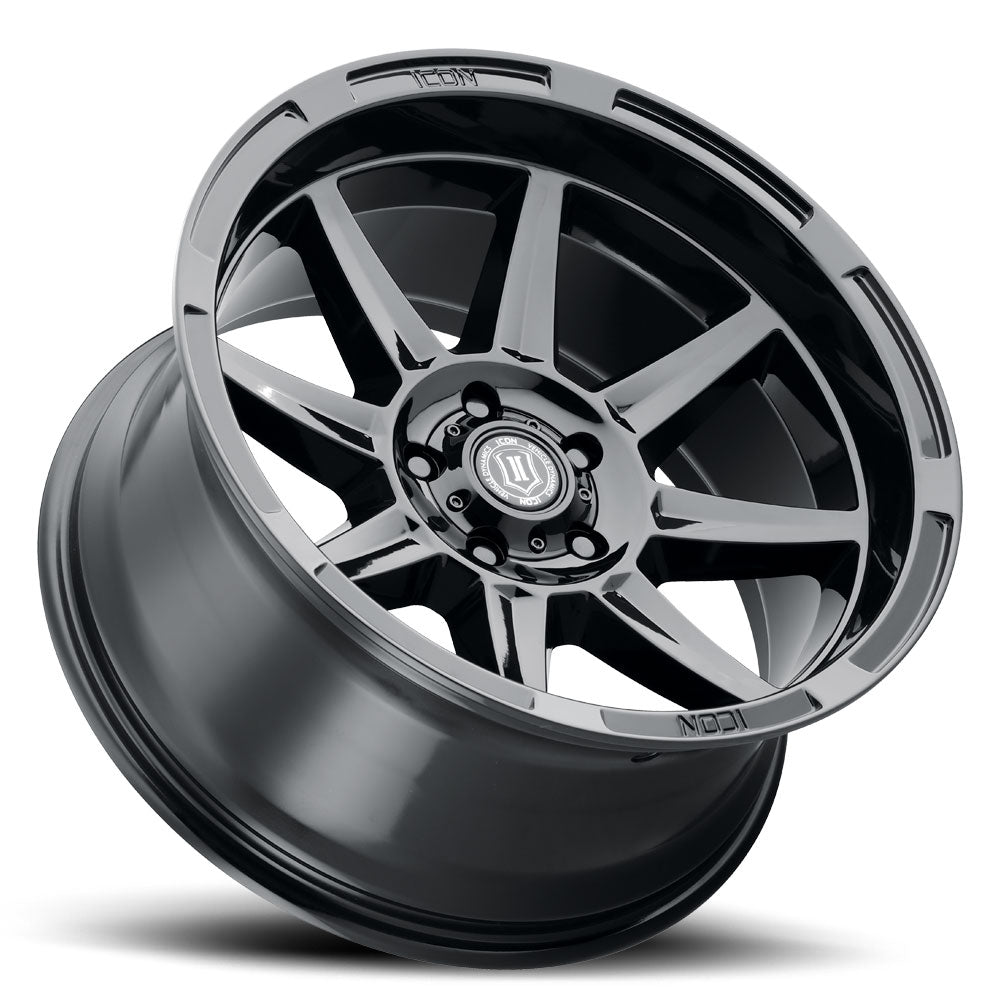 4 Llantas Bandit 20x10 6x139 GLOSS Black - Icon Alloys - DOBLETRACCION