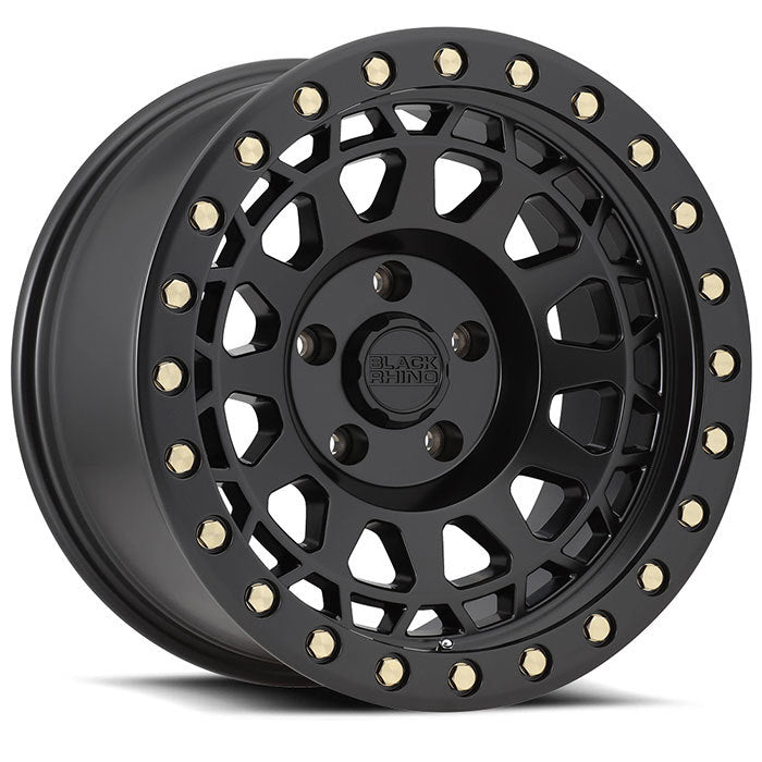 4 Llantas Primm 17x9.0 6x139  Matte Black Brass - Black Rhino - DOBLETRACCION