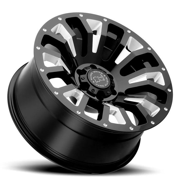 4 Llantas Pinatubo  17X9 6X139 matte Goss Black - Black Rhino - DOBLETRACCION