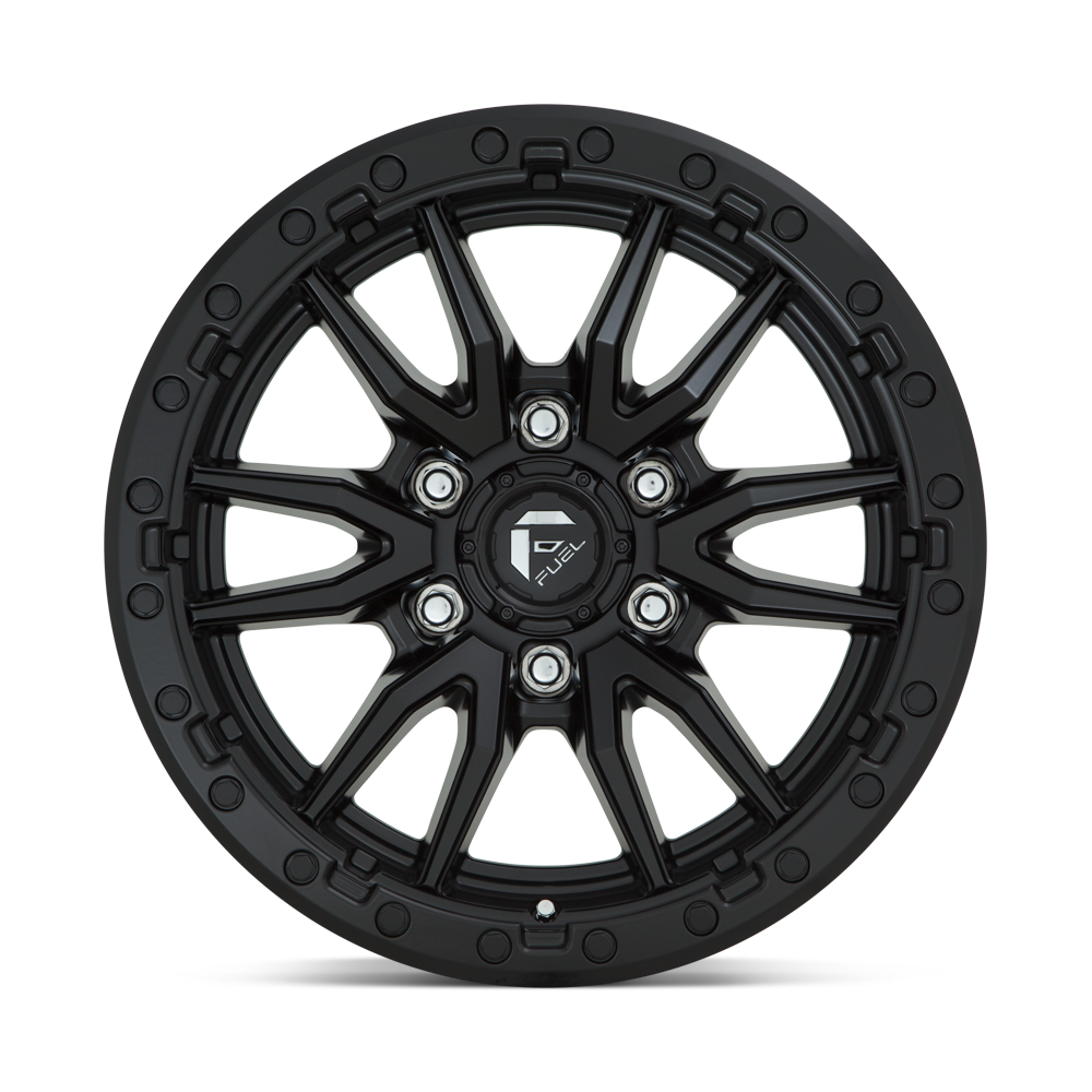 4 Llantas Rebel D679 20x10" 6x139 Matte Black - Fuel