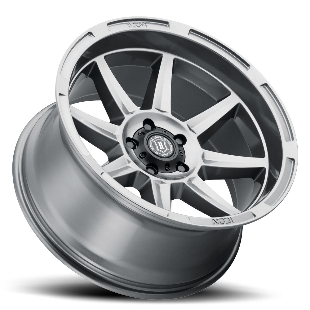 4 Llantas Bandit 20x10 6x139 GLOSS Titanium - Icon Alloys - DOBLETRACCION