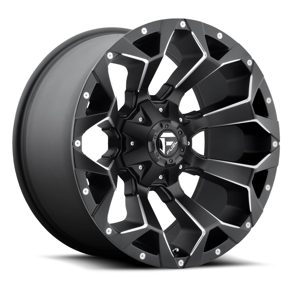 4 Llantas Assault D546 20X10 6X135/6x139 Milled Black F150  - Fuel - DOBLETRACCION 