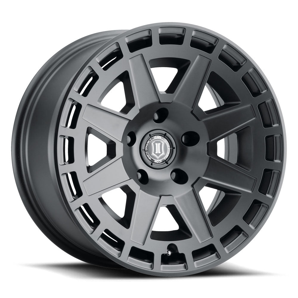 4 Llantas Compass 17x8.5 6x139 SAT Black - Icon Alloys