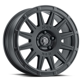 4 Llantas Ricochet 17x8 5x100 SAT Black - Icon Alloys - DOBLETRACCION 