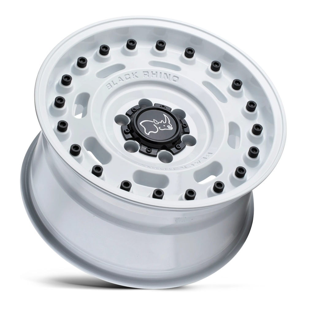 4 Llantas Axle 20x9.5 5x130/25 Gloss White - Black Rhino