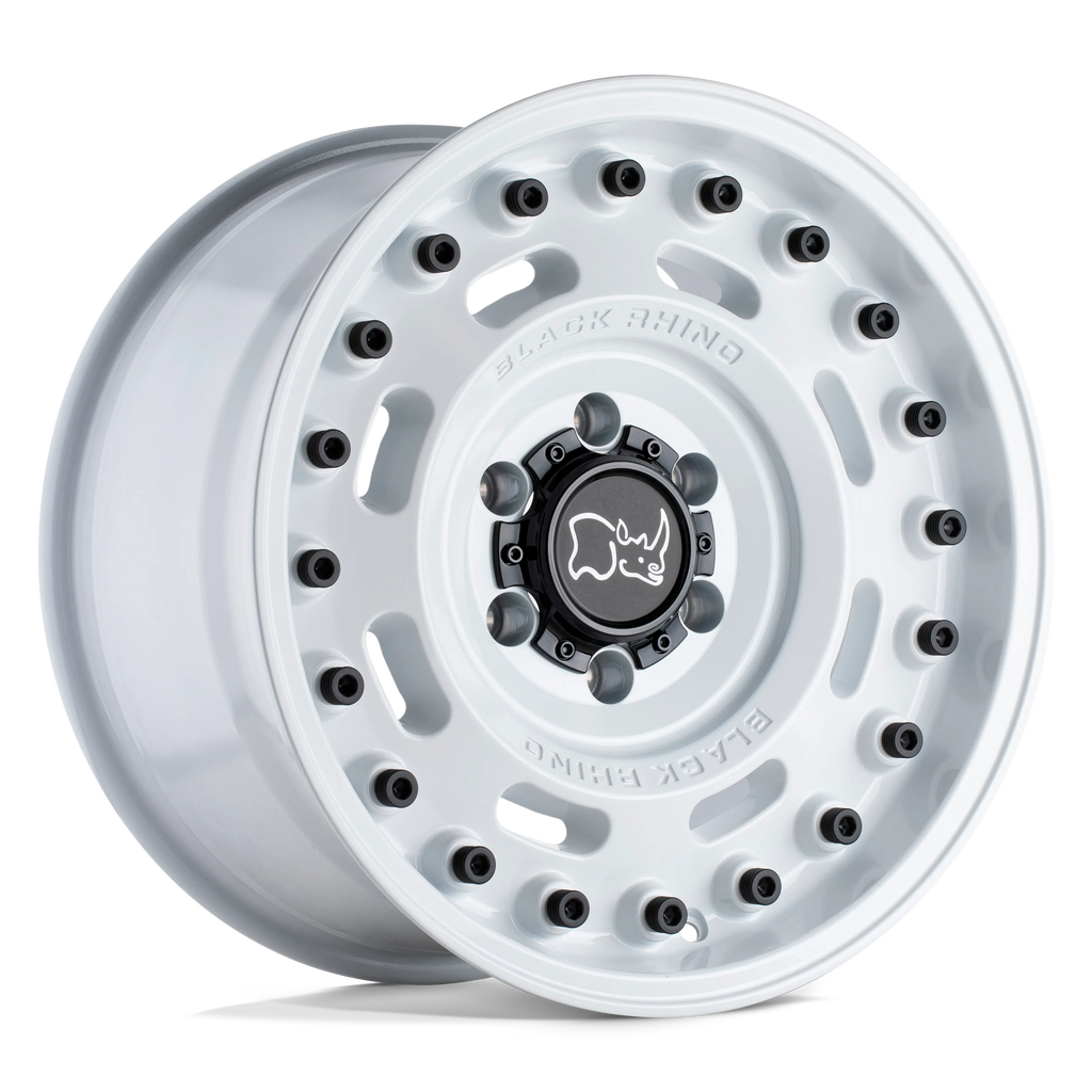4 Llantas Axle 20x9.5 5x130/25 Gloss White - Black Rhino