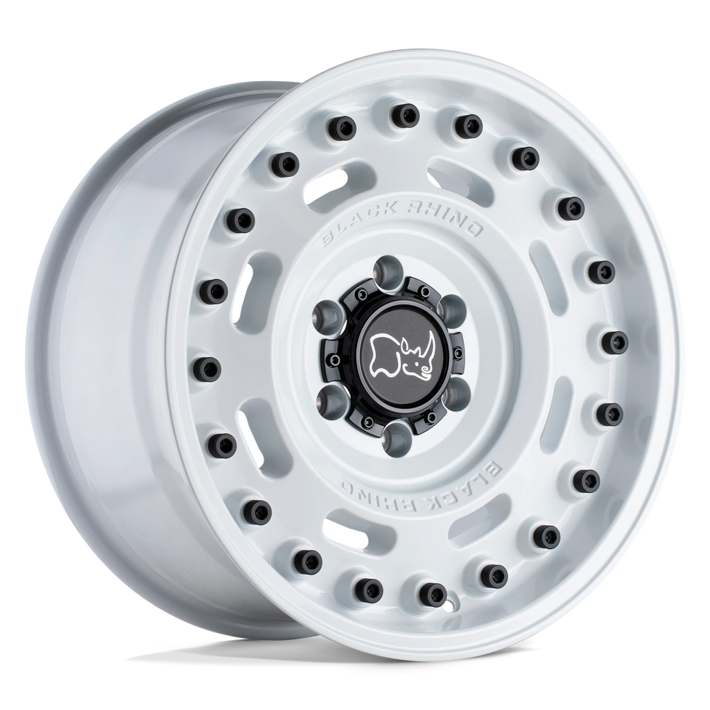 4 Llantas Axle 20x9.5 5x130/25 Gloss White - Black Rhino